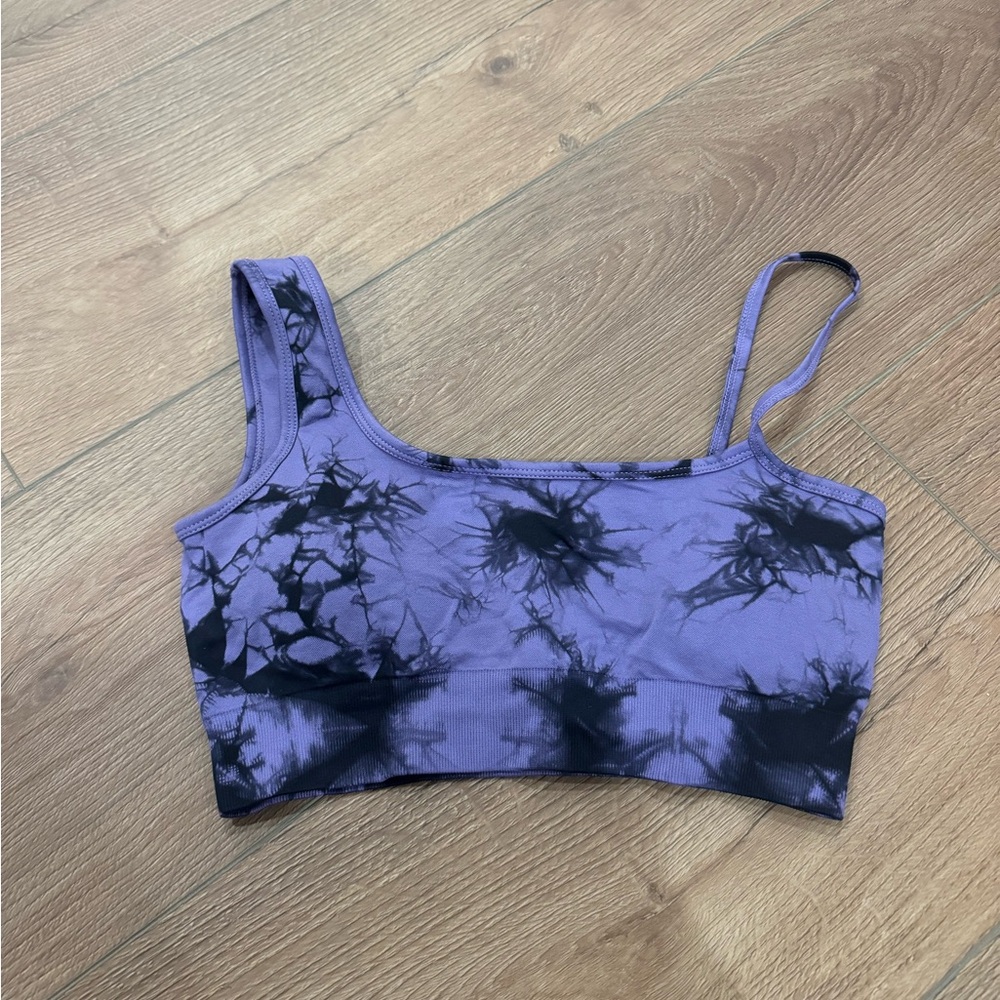 Purple Tie Dye Sports Bra size S